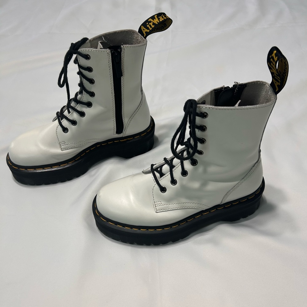 Dr. Martens white Jadon boots.  Women’s size 7.